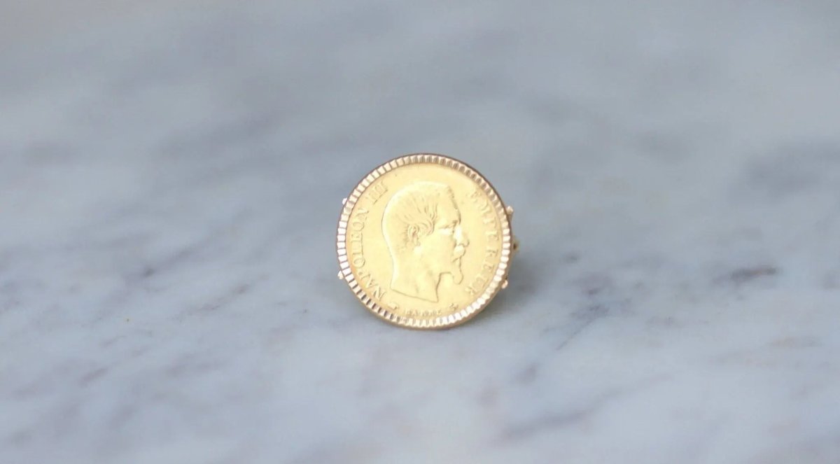 Bague or pièce Napoléon 10 Francs - Castafiore