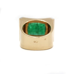 Bague - Or, Platine, Diamants & Emeraude - Castafiore