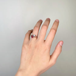 Bague - Or, Platine, Rubis, diamants - Castafiore