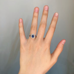 Bague - Or, Platine, saphir & diamants