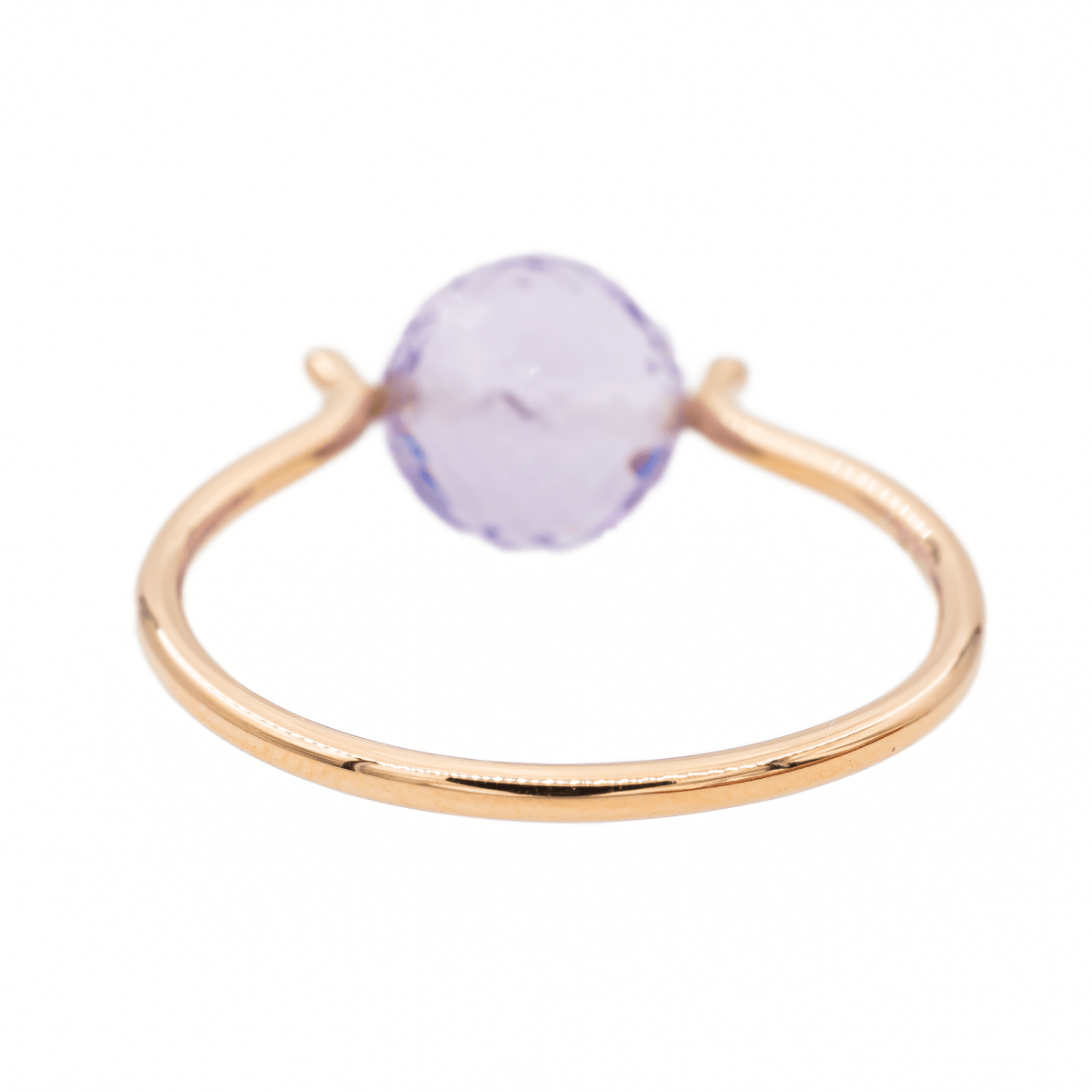 Bague Or rose Améthyste - Castafiore