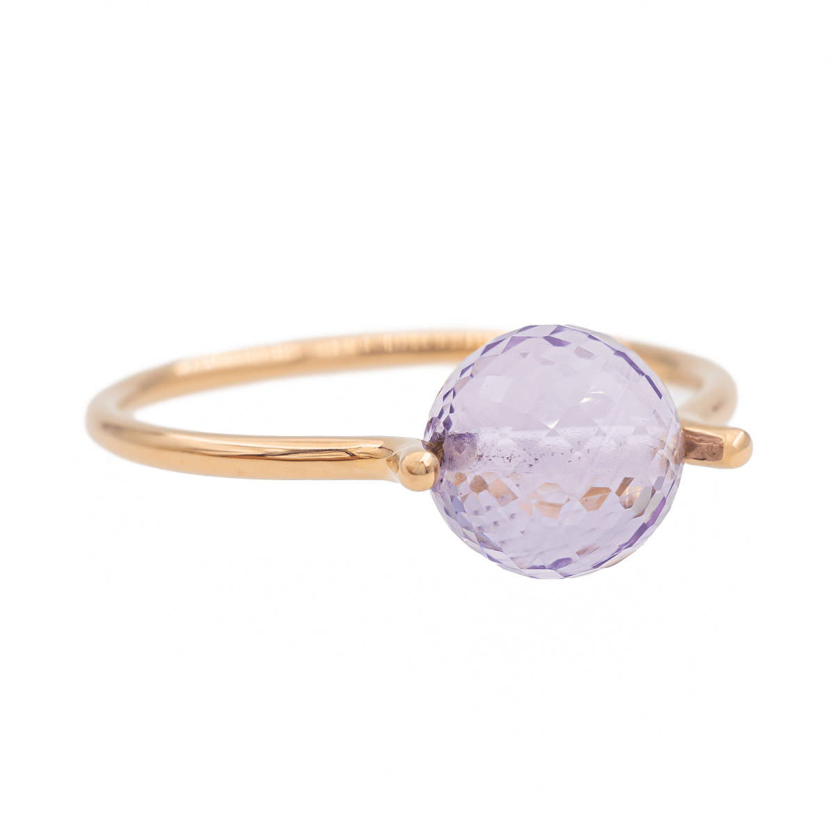 Bague Or rose Améthyste - Castafiore