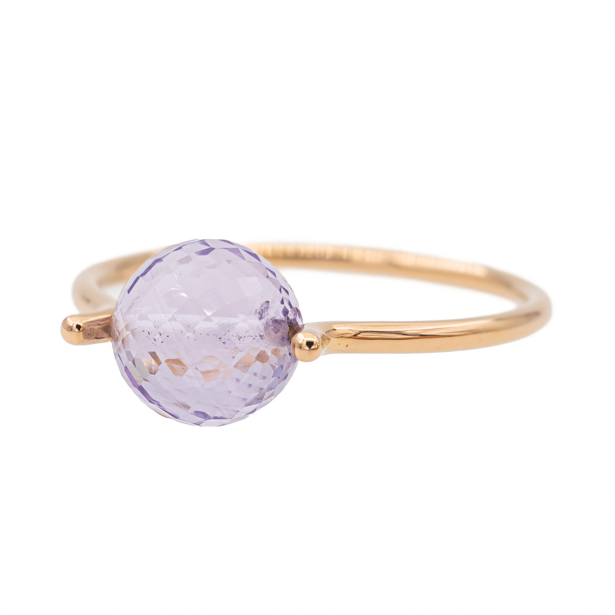 Bague Or rose Améthyste - Castafiore