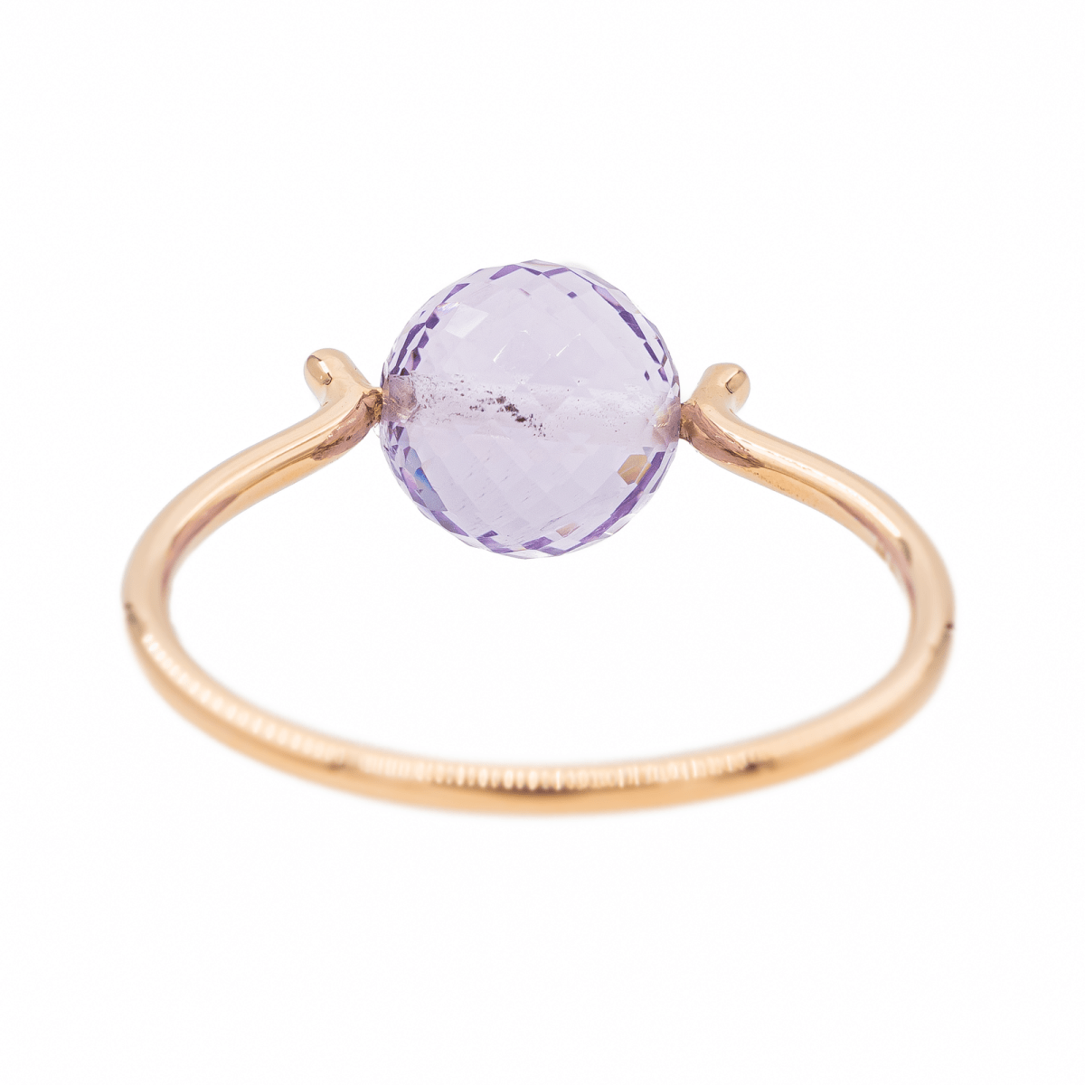 Bague Or rose Améthyste - Castafiore