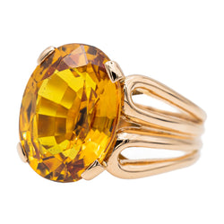Bague Or rose Citrine - Castafiore