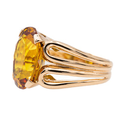 Bague Or rose Citrine - Castafiore