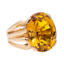 Bague Or rose Citrine - Castafiore