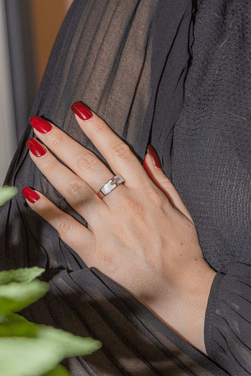 Bague Or rose Diamant - Castafiore
