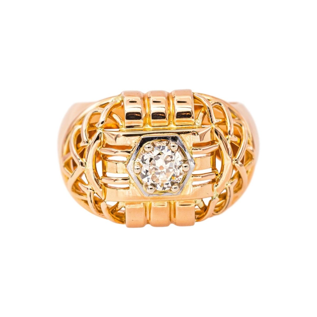 Bague Or rose Diamant - Castafiore