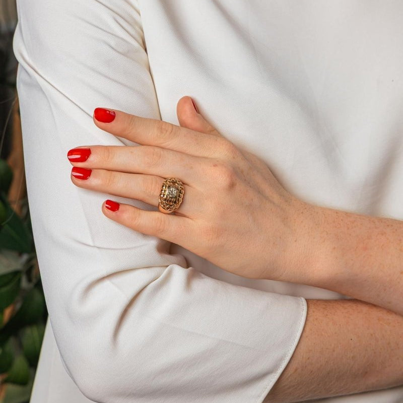 Bague Or rose Diamant - Castafiore