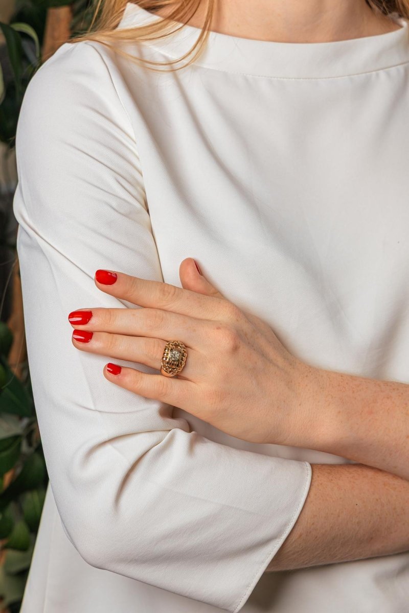 Bague Or rose Diamant - Castafiore