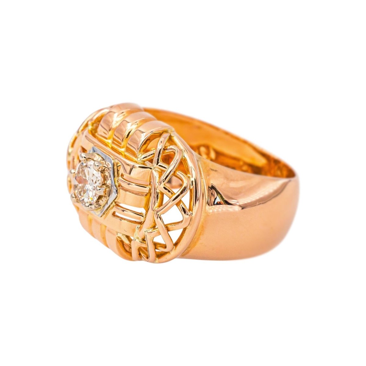 Bague Or rose Diamant - Castafiore
