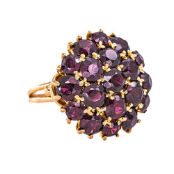 Bague Or rose Grenat - Castafiore