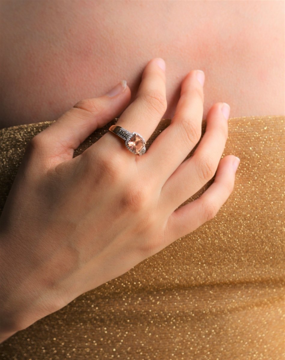 Bague Or Rose Morganite - Castafiore