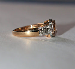 Bague Or Rose Morganite - Castafiore