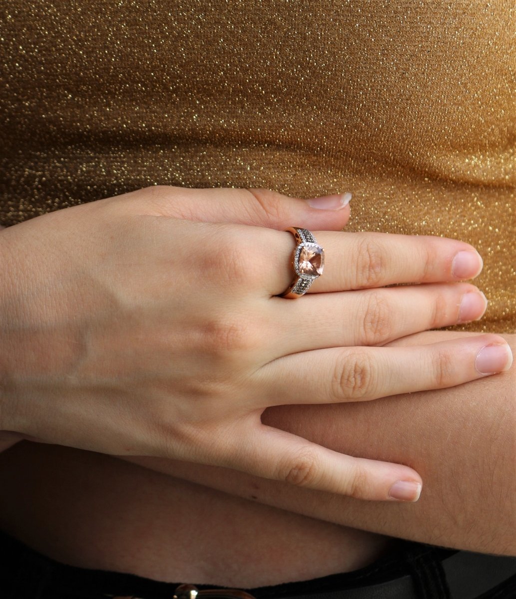Bague Or Rose Morganite - Castafiore