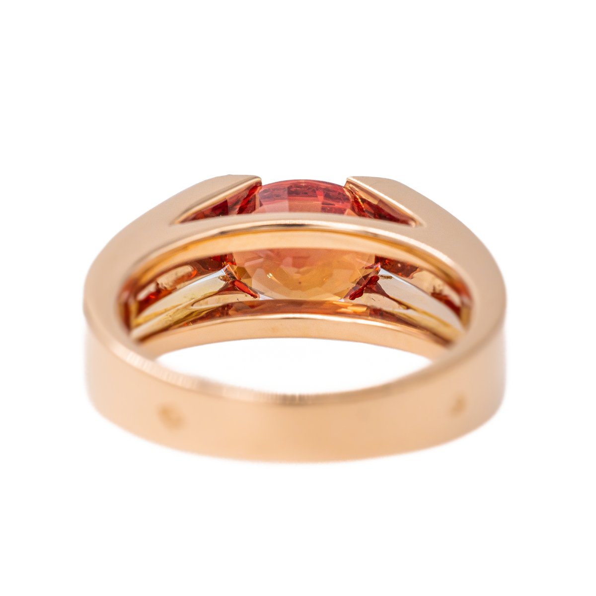 Bague Or rose Saphir - Castafiore