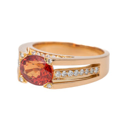 Bague Or rose Saphir - Castafiore