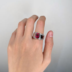 Bague - Or, Rubellite Et Diamants - Castafiore