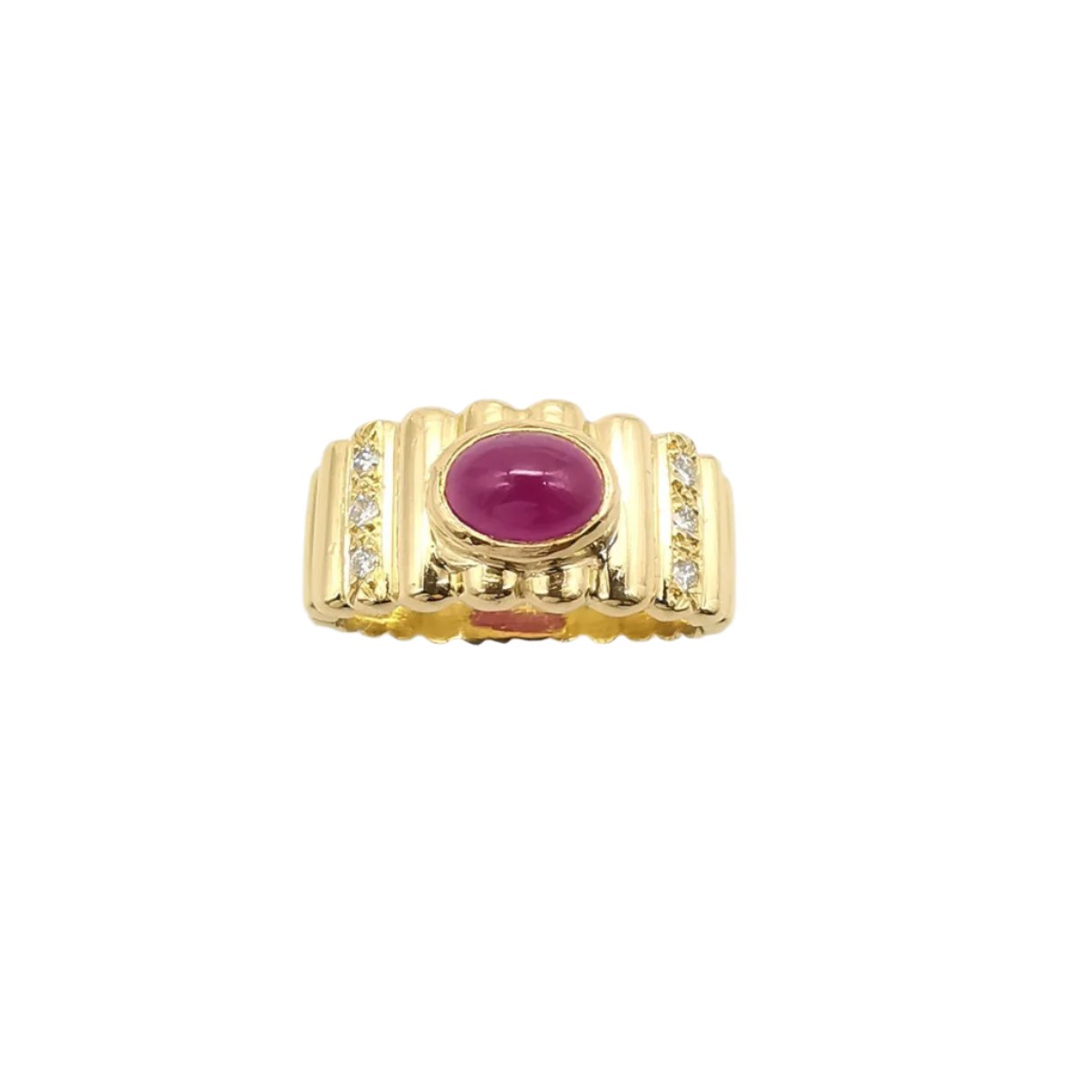 Bague or rubis & diamants - Castafiore