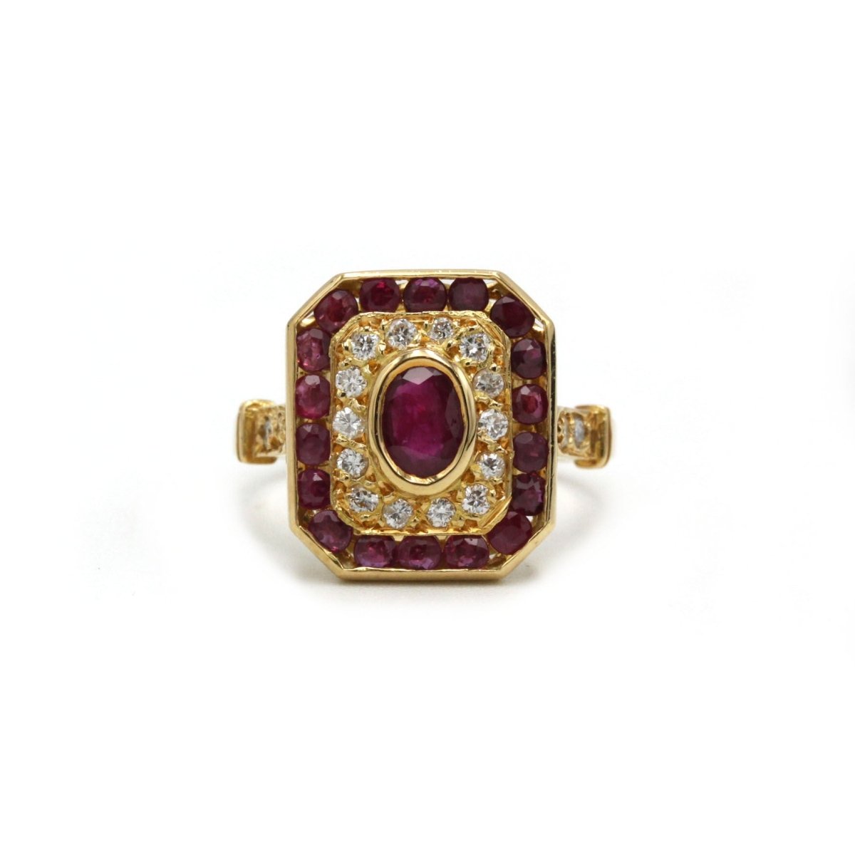 Bague - Or, Rubis & Diamants - Castafiore