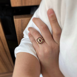 Bague - Or, Rubis & Diamants - Castafiore