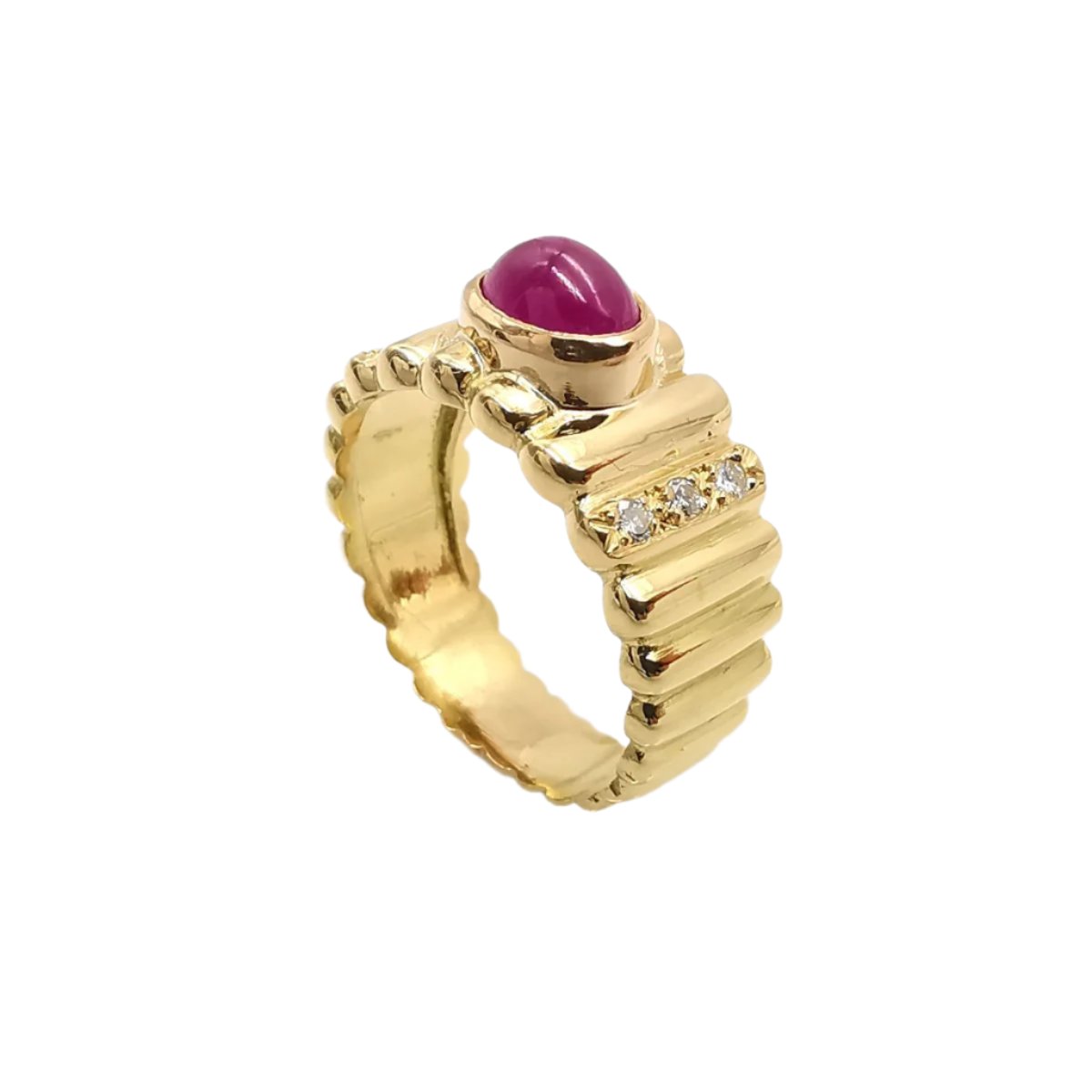 Bague or rubis & diamants - Castafiore