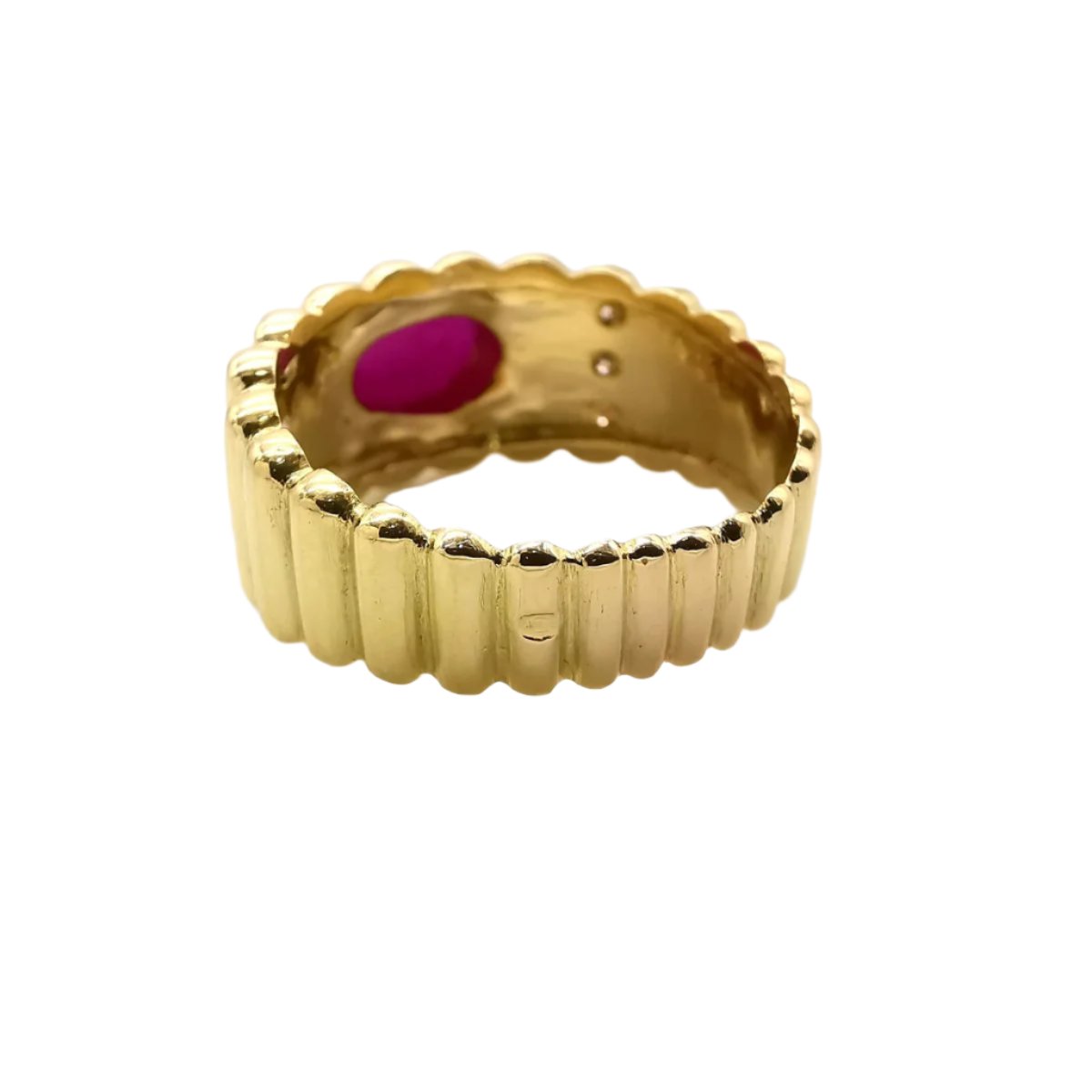 Bague or rubis & diamants - Castafiore