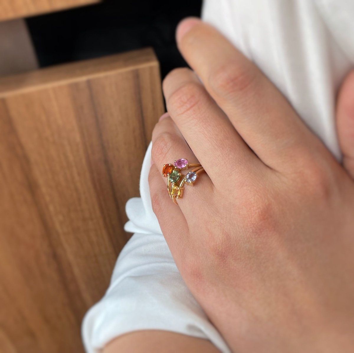 Bague - Or & Saphirs de Couleur - Castafiore