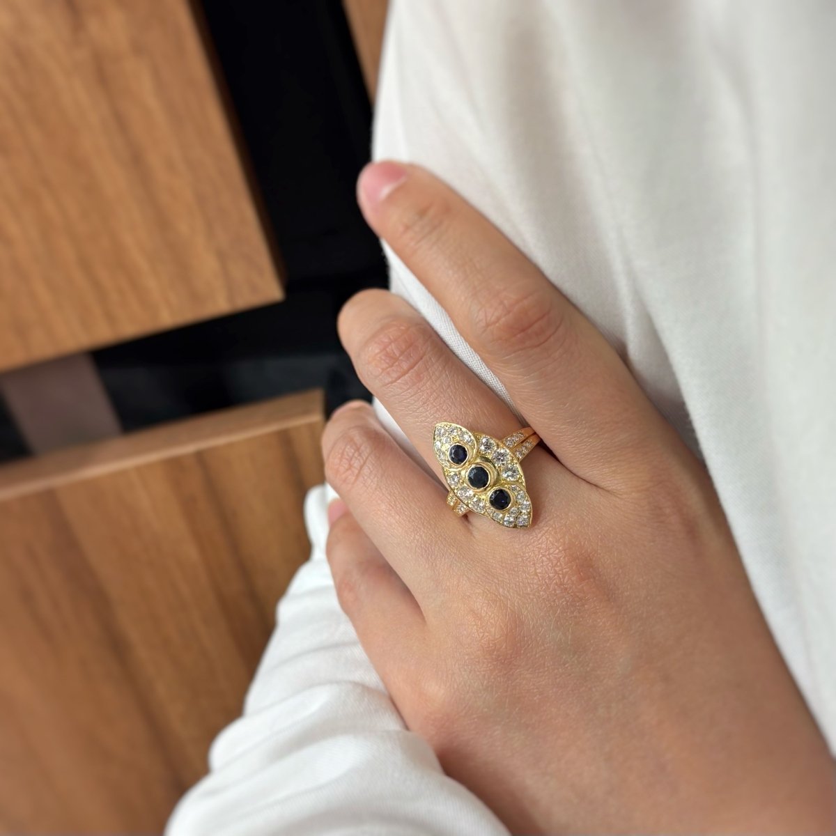 Bague - Or, Saphirs & Diamants - Castafiore