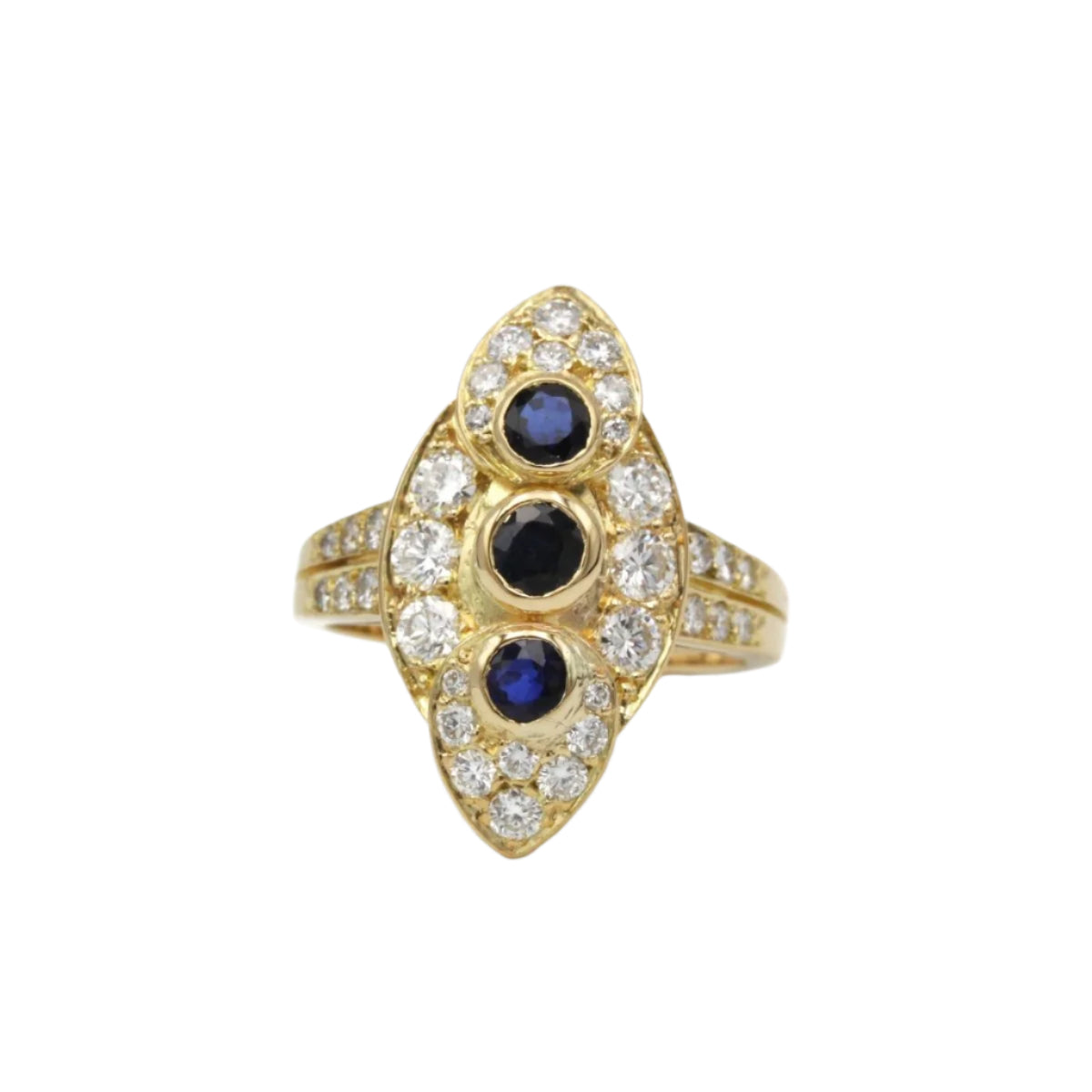 Bague - Or, Saphirs & Diamants - Castafiore