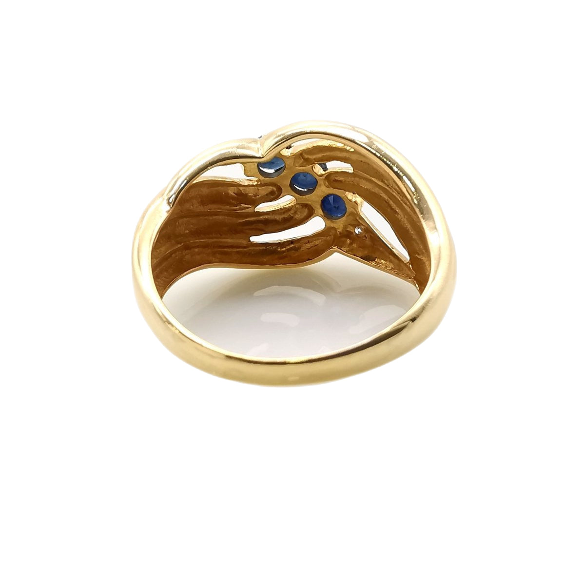 Bague or saphirs et diamants - Castafiore