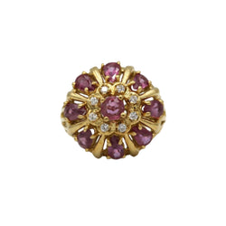 Bague - Or, saphirs rose et diamants - Castafiore