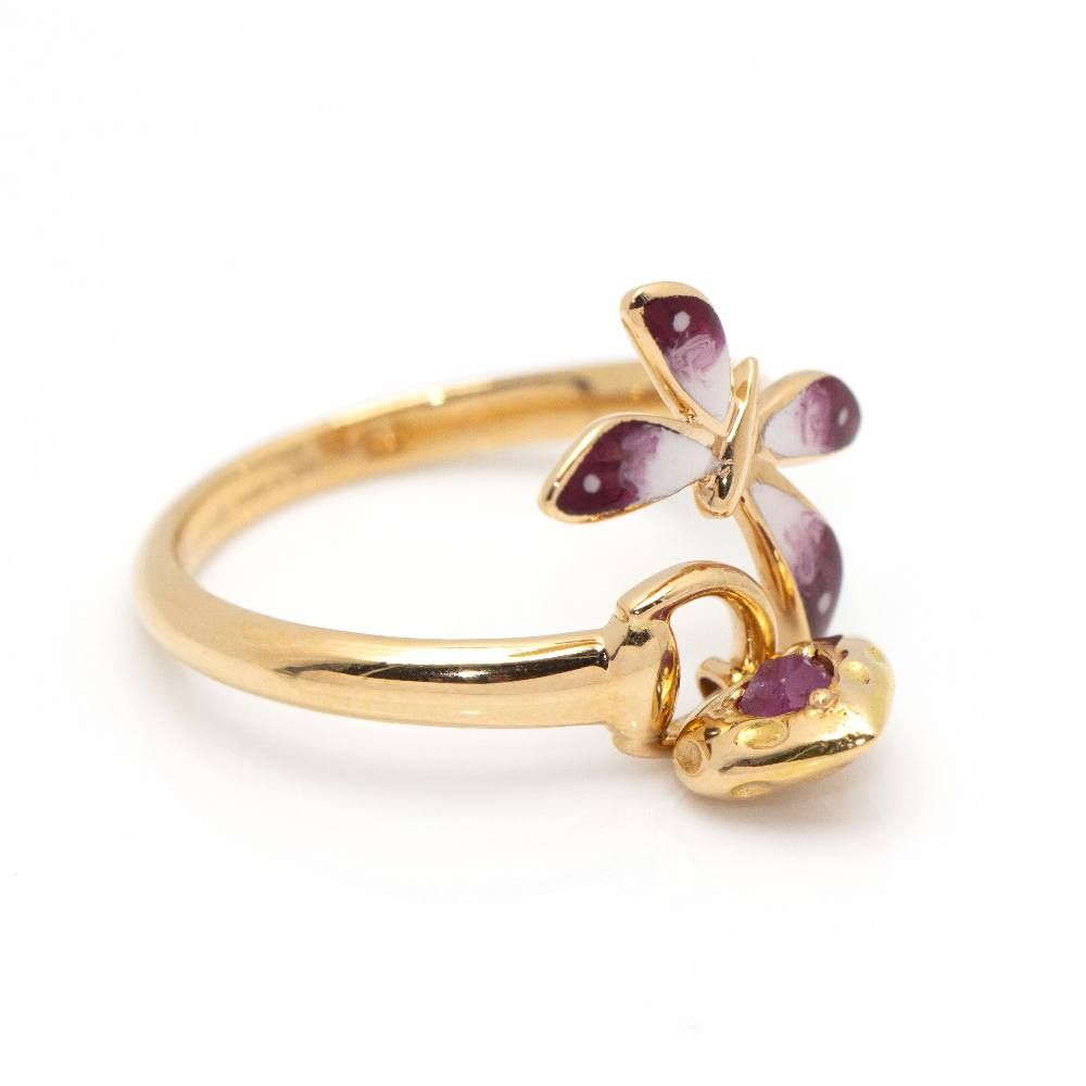 Bague papillon GUCCI en or et émail - Castafiore