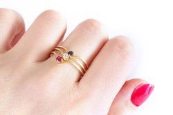 Bague patriotique bleu - blanc - rouge - Castafiore