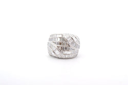 Bague pavage diamants en or blanc 18k - Castafiore