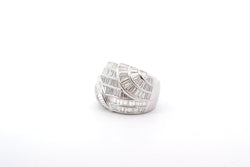 Bague pavage diamants en or blanc 18k - Castafiore