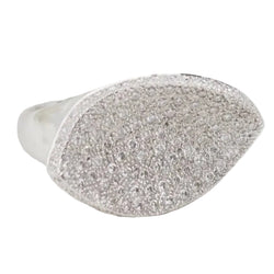 Bague pavage en or blanc et diamants - Castafiore