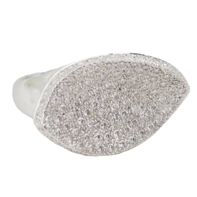 Bague pavage en or blanc et diamants - Castafiore