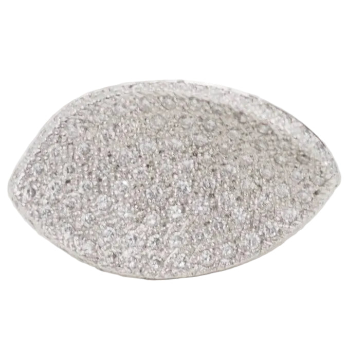 Bague pavage en or blanc et diamants - Castafiore