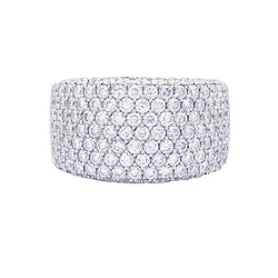 Bague pavage or blanc, diamants. - Castafiore