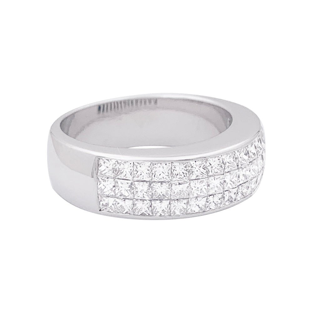 Bague pavage or blanc et diamants - Castafiore