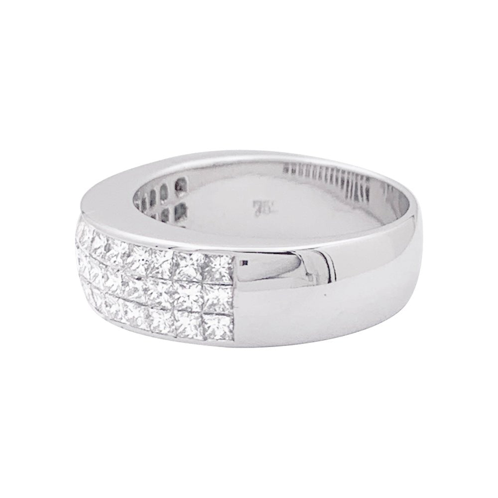 Bague pavage or blanc et diamants - Castafiore