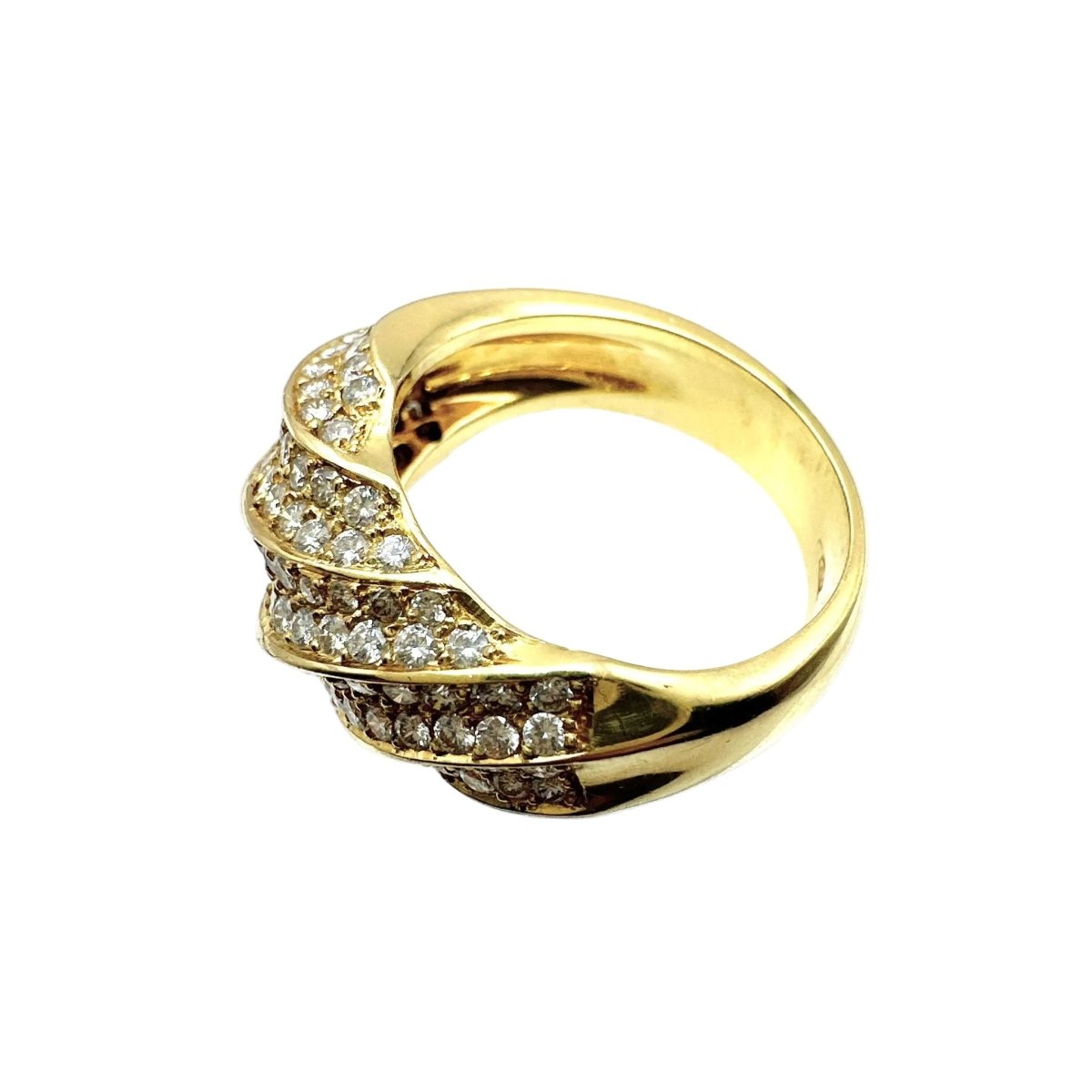 Bague Pavé en or jaune et diamant - Castafiore