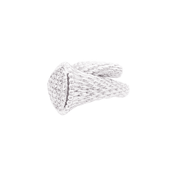 Bague Pavée BOUCHERON "Serpent Bohème" GM en or blanc et diamants - Castafiore