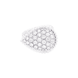 Bague Pavée BOUCHERON "Serpent Bohème" GM en or blanc et diamants - Castafiore