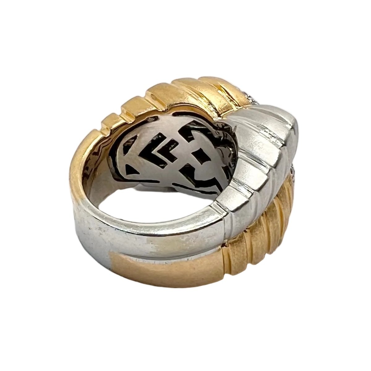 Bague Pavée BULGARI en or jaune, or blanc et diamants - Castafiore