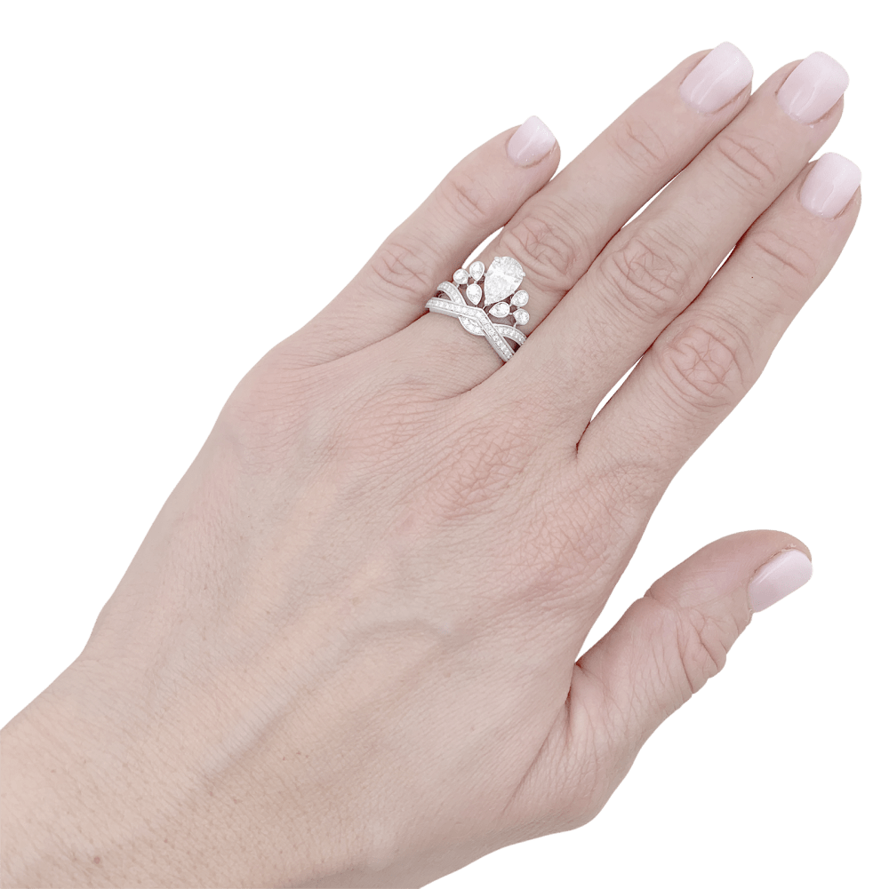 Bague Pavée CHAUMET "Joséphine Aigrette Impériale" en platine et diamants - Castafiore