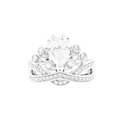 Bague Pavée CHAUMET "Joséphine Aigrette Impériale" en platine et diamants - Castafiore