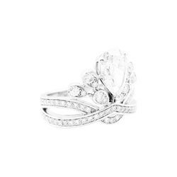 Bague Pavée CHAUMET "Joséphine Aigrette Impériale" en platine et diamants - Castafiore